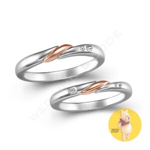 小熊維尼 鉑金雙色對戒 #3896、#3895