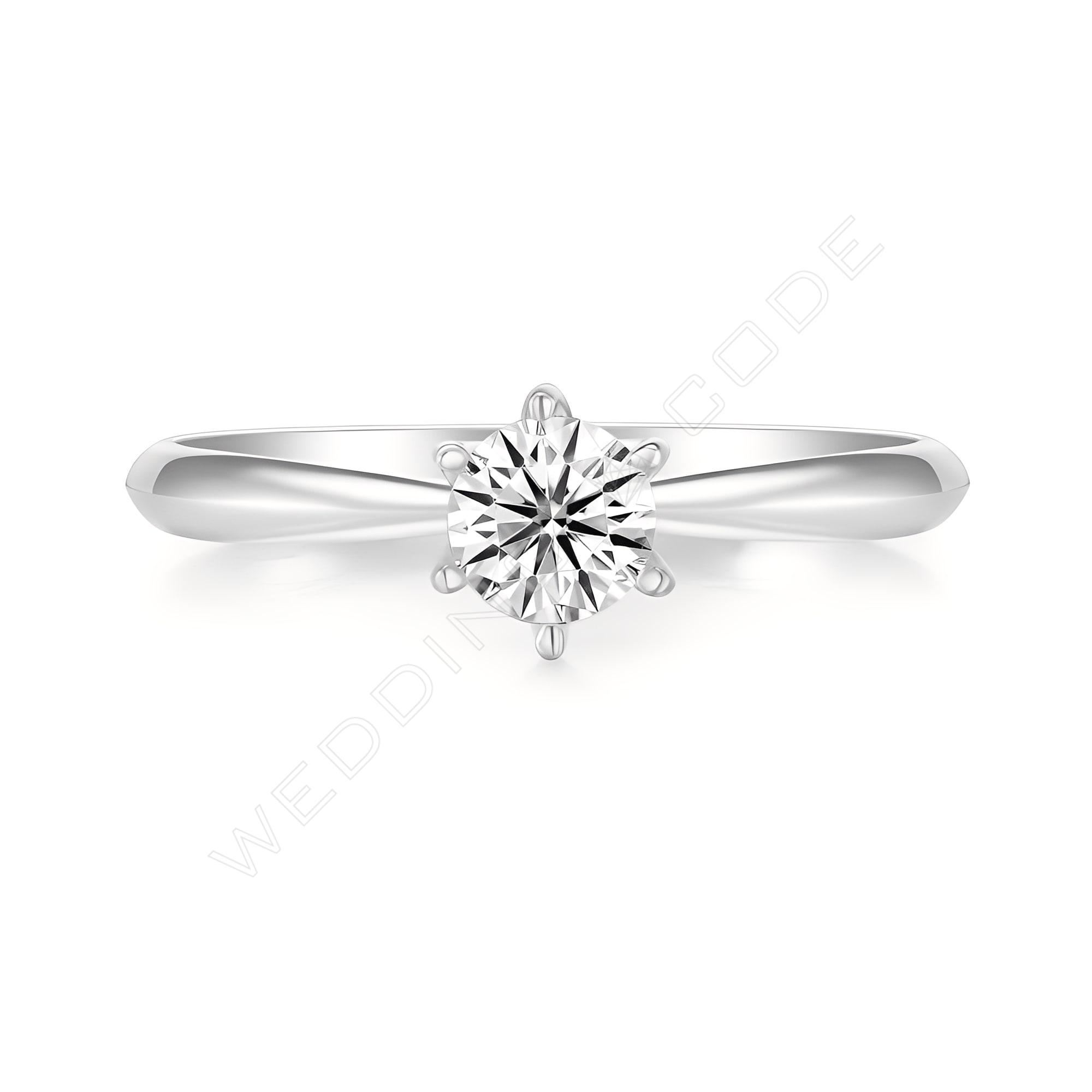 求婚鑽戒|鉑金|培育鑽 #3374-30 - Wedding Code 葳町釦珠寶 婚戒