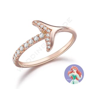 小美人魚 女戒|玫瑰金|0.25 克拉 #4661.4547
