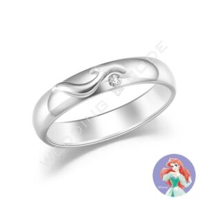 小美人魚 男戒｜鉑金｜0.02 克拉 #2438.4329