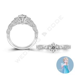 冰雪奇緣 求婚鑽戒|鉑金|自選主石|#2670-50