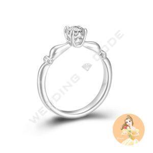 美女與野獸 求婚鑽戒|鉑金|#2686
