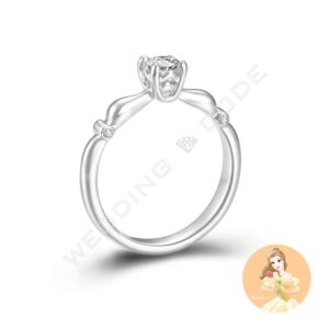 美女與野獸 求婚鑽戒|鉑金|#2686