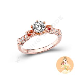 美女與野獸 求婚鑽戒|玫瑰金|自選主石|#2742.2744-50
