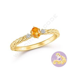 魔髮奇緣 求婚鑽戒|黃K金|0.31 克拉 黃寶石 #迪3252彩寶黃