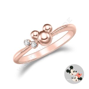 米奇米妮 女戒｜玫瑰金｜0.05 克拉 #3501