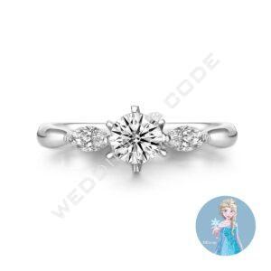 冰雪奇緣 求婚鑽戒|鉑金|自選主石|#4174-30