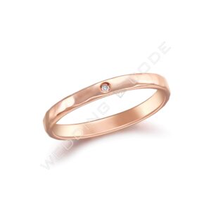 女戒|玫瑰金|0.01 克拉 #4179鑽