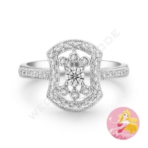 睡美人 求婚鑽戒|鉑金|#4239-10