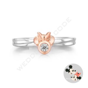 米奇米妮 求婚鑽戒|玫瑰金雙色|#4313.4316-07