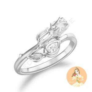 美女與野獸 女戒|鉑金|#4319