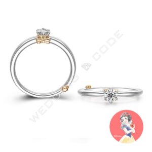 白雪公主 求婚鑽戒｜玫瑰金雙色｜自選主石｜#4343.4380-30