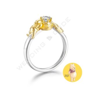 小熊維尼 求婚鑽戒｜黃K金雙色｜#4364.4378-16