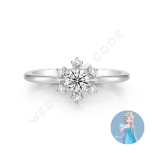 冰雪奇緣 求婚鑽戒|鉑金|自選主石|#4403-30