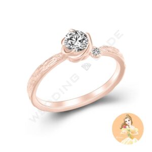 美女與野獸 求婚鑽戒|玫瑰金|自選主石|#4644-30