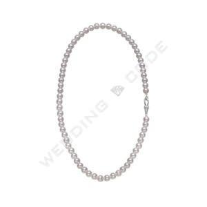 項鍊|白K金|0.13 克拉 天然珍珠 #單珠6-6.5mm