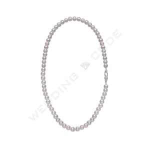 項鍊|白K金|0.13 克拉 天然珍珠 #單珠6-6.5mm
