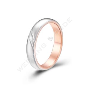 男戒|玫瑰金雙色|#爪痕雙層4mm