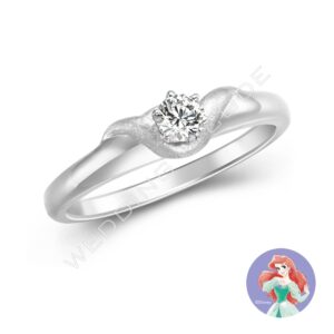 小美人魚 求婚鑽戒|鉑金|#4349-15