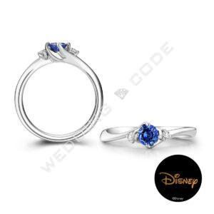 迪士尼 求婚鑽戒｜鉑金｜0.36 克拉 藍寶石 #迪4230