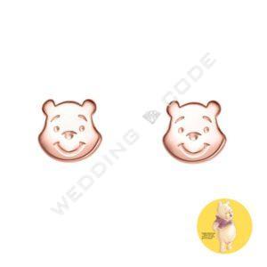 小熊維尼 耳環|玫瑰金|#SPB307