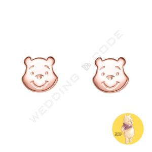 小熊維尼 耳環|玫瑰金|#SPB307