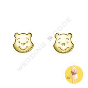 小熊維尼 耳環|黃K金|#SPB307