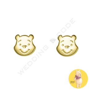 小熊維尼 耳環|黃K金|#SPB307