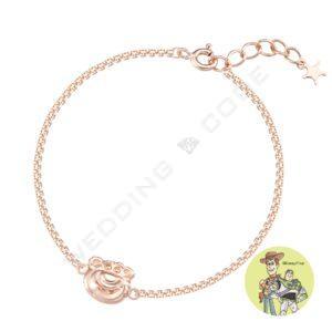 玩具總動員 熊抱哥 手鍊｜純銀鍍玫瑰金｜#TOB0882玫S