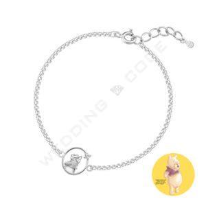 小熊維尼 手鍊｜純銀鍍玫瑰金｜鋯石 #TOB0937S