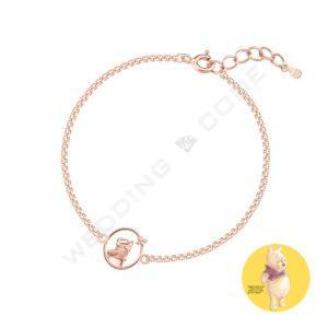 小熊維尼 手鍊｜純銀鍍玫瑰金｜鋯石 #TOB0937玫S
