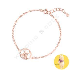 小熊維尼 手鍊|純銀鍍玫瑰金|鋯石 #TOB0938玫S