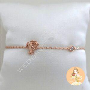 美女與野獸 阿奇 手鍊｜純銀鍍玫瑰金｜#TOB0943玫S