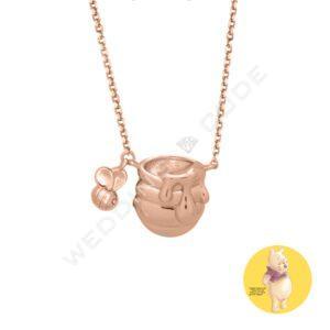 小熊維尼 項鍊｜純銀鍍玫瑰金｜#TON3024玫S