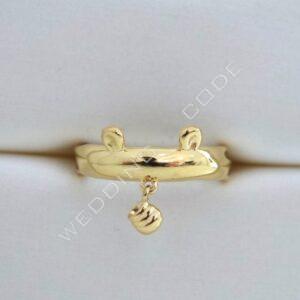 小熊維尼 戒指｜純銀鍍黃K金｜#TOR1461雙色S黃