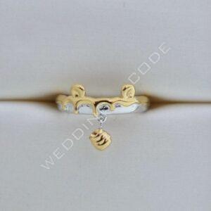 小熊維尼 戒指｜純銀鍍黃K金｜#TOR1462雙色S黃