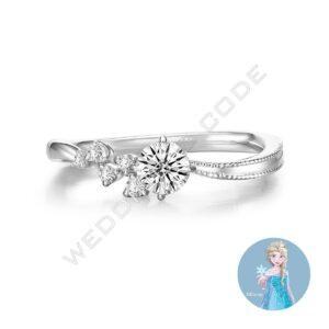冰雪奇緣 求婚鑽戒|鉑金|#3593滾珠-30