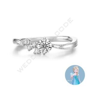 冰雪奇緣 求婚鑽戒|鉑金|#3593滾珠-30