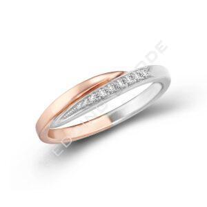 女戒|玫瑰金雙色|0.11 克拉 #2465